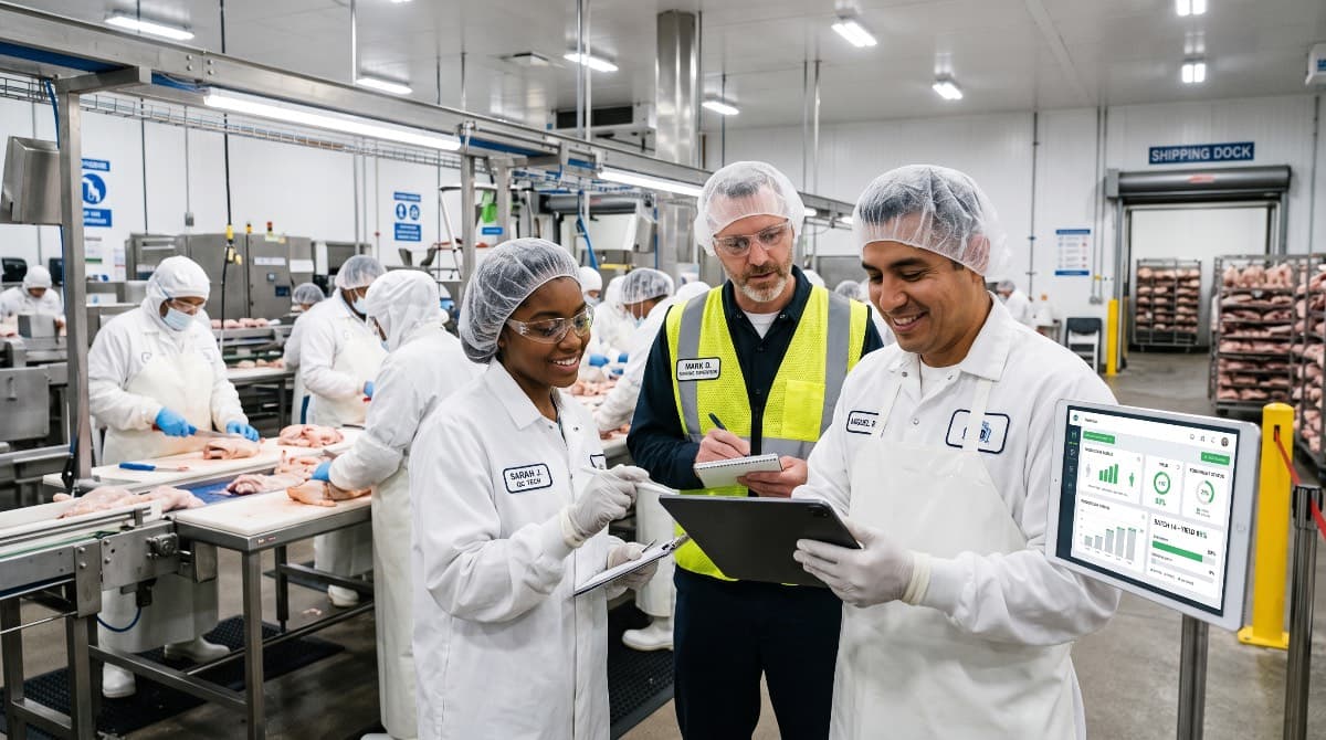 Mettre en place des opérations de transformation multilingues : Standardiser la qualité et l'ERP au sein d’équipes de découpe diversifiées En tant que directeur des opérations d’une usine de transformation de viande, je dirige une salle de découpe et un quai d’expédition où le travail est rapide, exigeant physiquement, strictement réglementé et quotidiennement multilingue. Mon équipe regroupe des personnes issues de pays, de cultures et de parcours linguistiques variés, et notre succès repose sur notre capacité à transmettre à chacun les mêmes instructions claires, les mêmes exigences de qualité et le même accès aux systèmes. Pour moi, la gestion d’une salle de découpe multilingue dépasse la simple question technologique : c'est un enjeu direct de sécurité au travail, de salubrité alimentaire, de rétention du personnel et de confiance client.