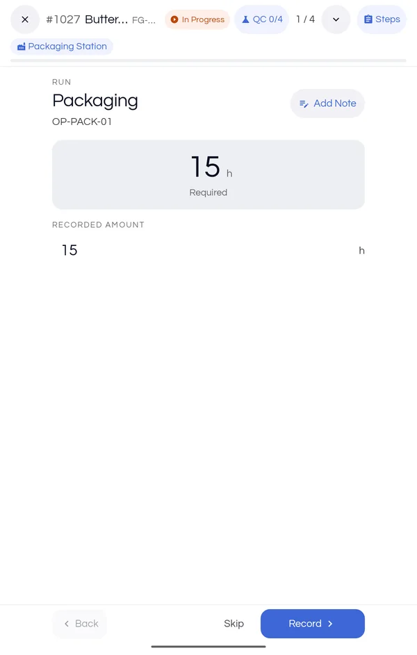 Record a run, step by step