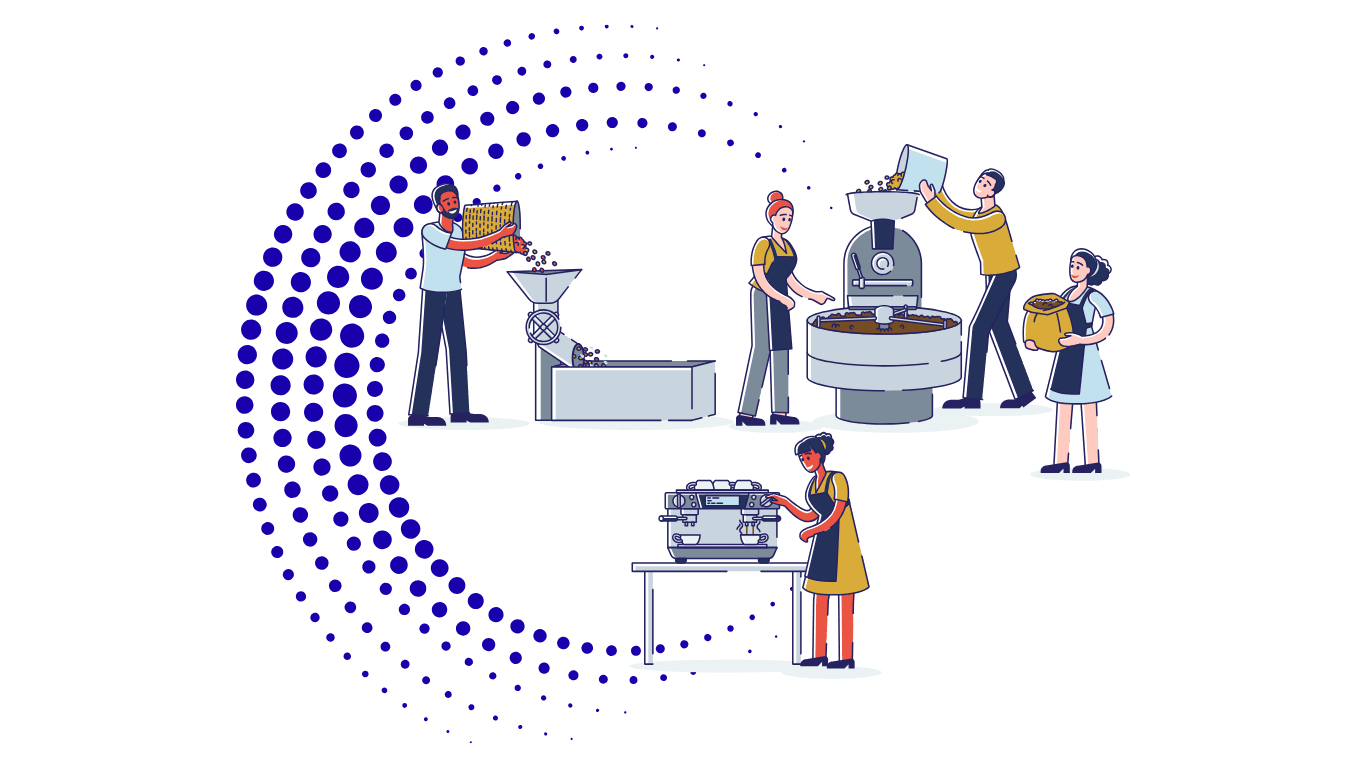 Food production facility with integrated inventory systems