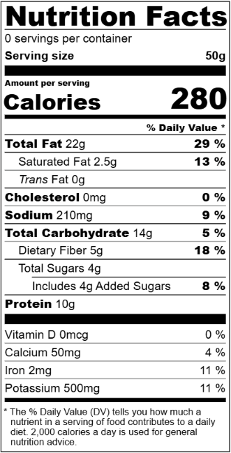 US FDA Nutrition Facts Label